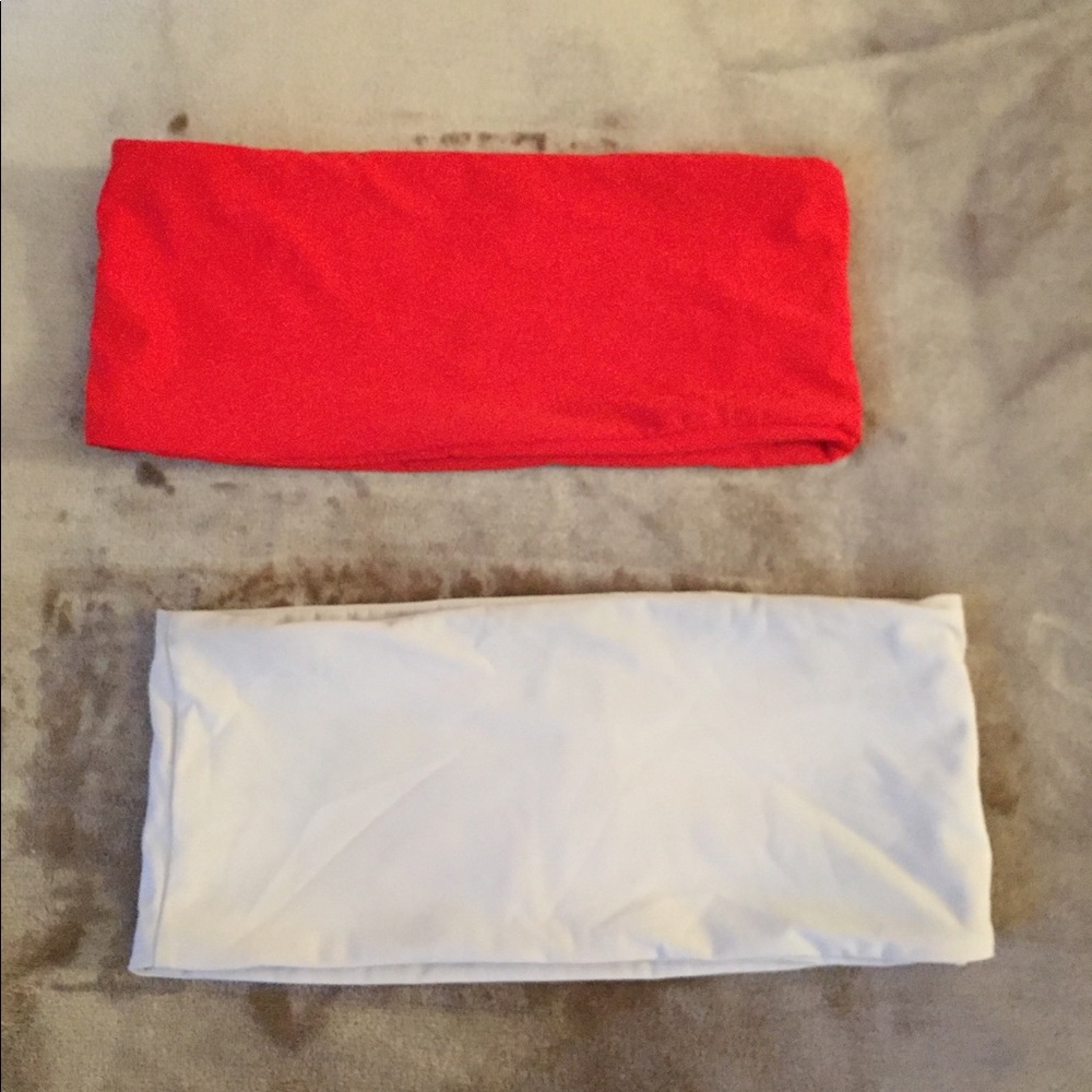 bundle of Zaful bandeau bikini tops